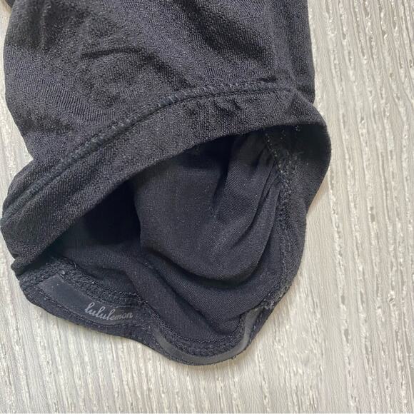 Lululemon Women's Black & Gray Stripe Run A Marathon Crop Leggings Size 6 - Picture 10 of 12